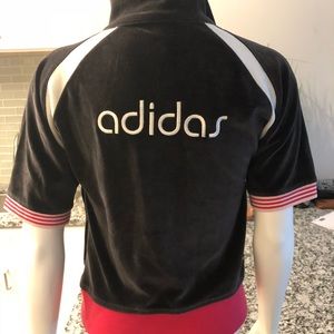 Adidas velour track jacket